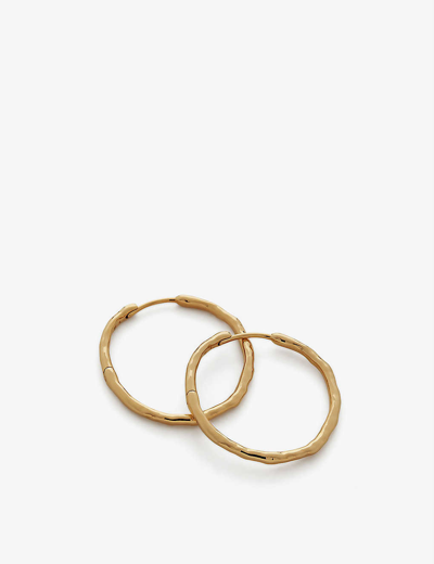 Monica Vinader Womens Gold Muse 18ct Recycled Yellow Gold Vermeil Sterling Silver Hoop Earrings