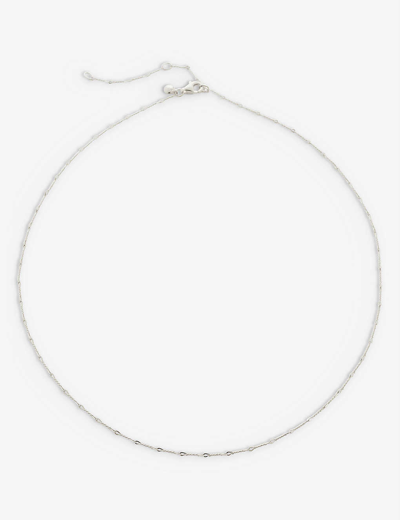 Monica Vinader Womens Silver Twist Recycled Sterling-silver Necklace