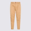 Dsquared2 Tailored Beige Trousers With Soft Cotton-elastan Blend In Walnut