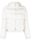 Moncler Ebre Logo-patch Padded Jacket In White