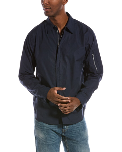 Rag & Bone Quilted Wool-blend Jacket In Blue