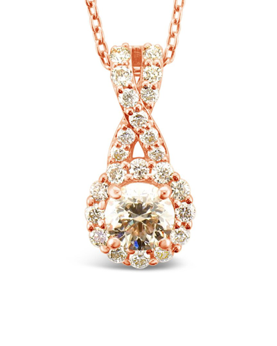 LE VIAN LE VIAN 14K STRAWBERRY GOLD 0.73 CT. TW. DIAMOND PENDANT NECKLACE