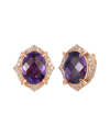 LE VIAN LE VIAN® 14K STRAWBERRY GOLD® 5.23 CT. TW. DIAMOND & DARK AMETHYST EARRINGS