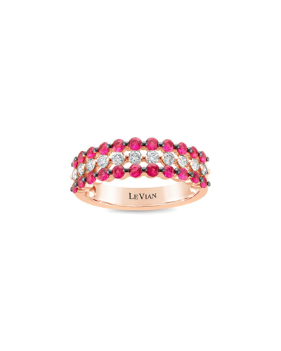 LE VIAN LE VIAN® 14K STRAWBERRY GOLD® 1.03 CT. TW. DIAMOND & RUBY RING