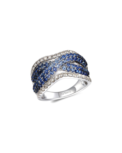 LE VIAN LE VIAN 14K VANILLA GOLD 2.22 CT. TW. DIAMOND & OMBRE SAPPHIRE RING