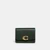 Coach Bandit Card Case In Brass/amazon Green