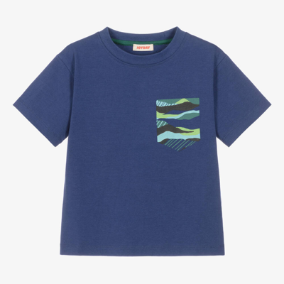 Joyday Kids' Boys Blue Cotton Landscape T-shirt