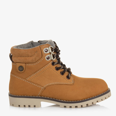 Mayoral Kids' Boys Tan Brown Leather Boots