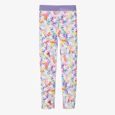 Stella Mccartney Kids Girls Purple Rainbow Star Leggings