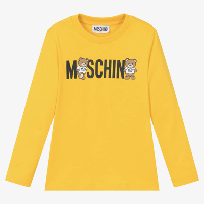 Moschino Kid-teen Yellow Cotton Teddy Bear Top