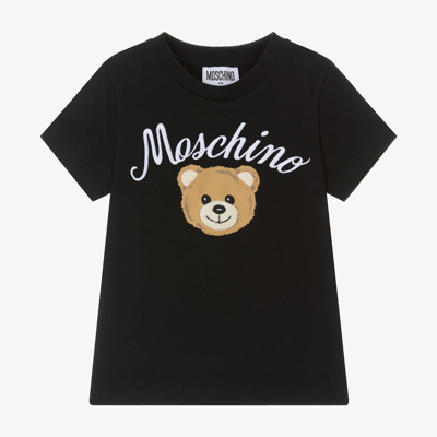 Moschino Kid-teen Black Cotton Teddy Bear T-shirt