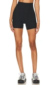Beyond Yoga Spacedye In The Mix High-waist Biker Shorts In Darkest Night