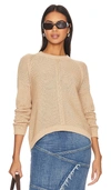 Autumn Cashmere Open Stitch Crew Neck In Butterscotch