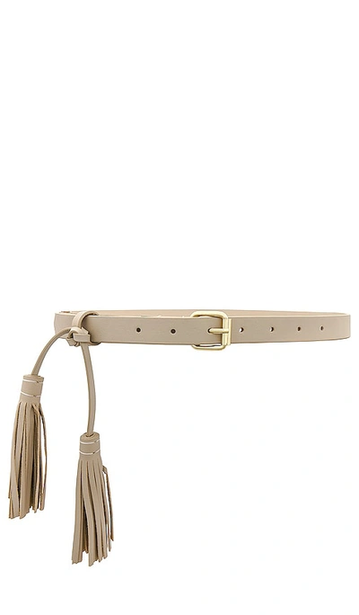 Cleobella Tassel Leather Belt In Ivory