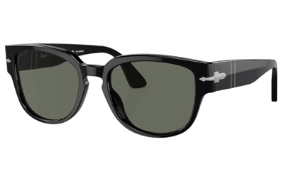 Pre-owned Persol Sunglasses Po3231s 95/58 54-19 Black Polarized Green
