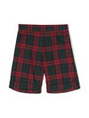 Siola Tartan-check Cotton-blend Shorts In Green