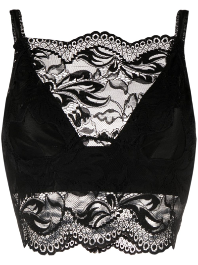 RABANNE LACE-DETAIL CROPPED TOP