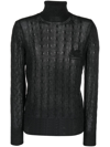 ETRO ROLL-NECK CASHMERE CABLE-KNIT JUMPER