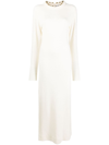 PACO RABANNE KNITTED LONG-SLEEVE LONG DRESS