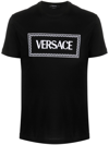 Versace Logo-print Cotton T-shirt In ブラック