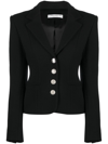 ALESSANDRA RICH SINGLE-BREASTED VIRGIN WOOL BLAZER