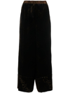 PIERRE-LOUIS MASCIA VELOUR WIDE-LEG TROUSERS