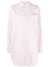 ETRO PEGASO-EMBROIDERED STRIPED COTTON SHIRT