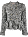 Twinset Fringed-hem Knit Jumper In White