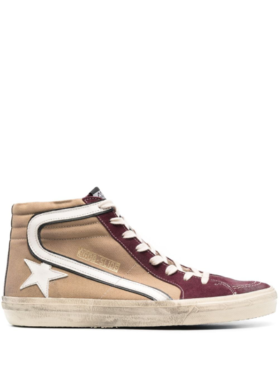 Golden Goose Logo-patch Hi-top Sneakers In Neutrals