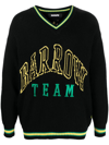 Barrow Intarsia-logo Knitted Jumper In Black