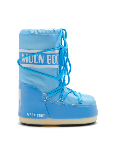 Moon Boot Kids' Icon Logo-tape Snow Boots In Blue