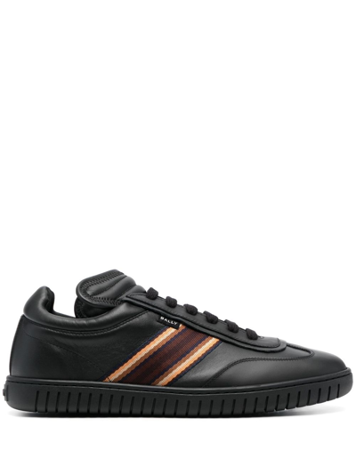 Bally Low-top Leather Sneakers In Black