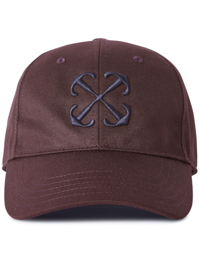 Off-white Arrows-logo Baseball Cap In Purple