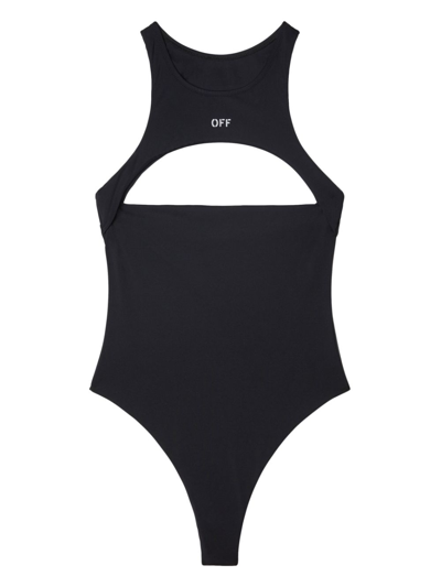 Off-white Off-stamp Swimsuit In Black