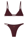 Off-white Off Stamp Triangle Bikini Set In Red