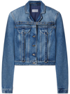 Off-white Off White Denim Jacket With Harness Details In Blue
