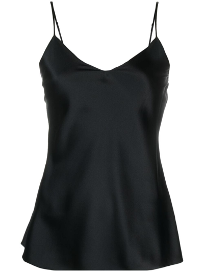 Polo Ralph Lauren Mulberry Silk Camisole Top In Black