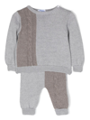 Siola Merino Cable-knit Trouser Set In Grey