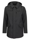 WOOLRICH WOOLRICH BARROW MAC SOFT SHELL JACKET WITH REMOVABLE HOOD
