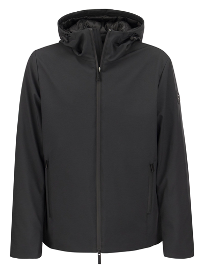 Woolrich Pacific Jacket In Soft Shell In Nero