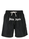 Palm Angels Logo Swim Shorts In Black