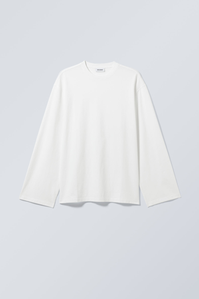 Weekday Oversized Long Sleeve T-shirt In White