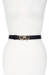 Ferragamo Small Embellished Ceylon Leather Belt In Na