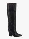 Paris Texas Black Texture-effect Leather Boots In Black