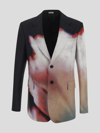 Alexander Mcqueen Solarised Flower Single-breasted Blazer In Mix Colors