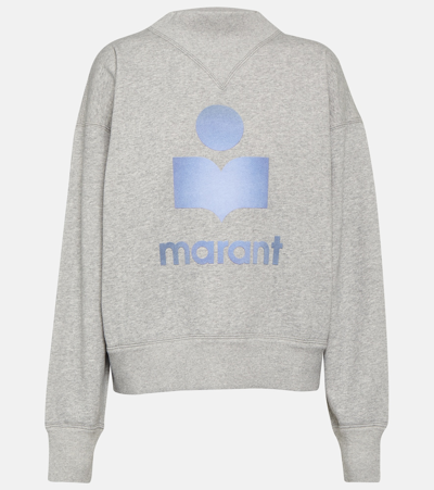 Isabel Marant Étoile Moby Logo Jersey Sweatshirt In Grey