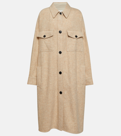 Isabel Marant Étoile Fontia Wool-blend Coat In Neutrals