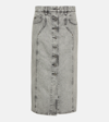Isabel Marant Étoile Vandy Denim Midi Skirt In Grey