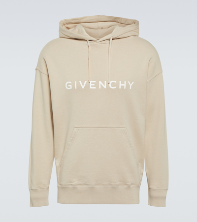 Givenchy Logo Hoodie In Beige