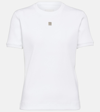 Givenchy Women's Slim Fit T-shirt In Cotton With 4g Logo In White